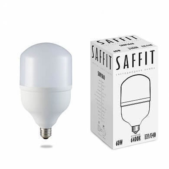 Лампа светодиодная Saffit E27-E40 50W 4000K Цилиндр Матовая SBHP1050 55094