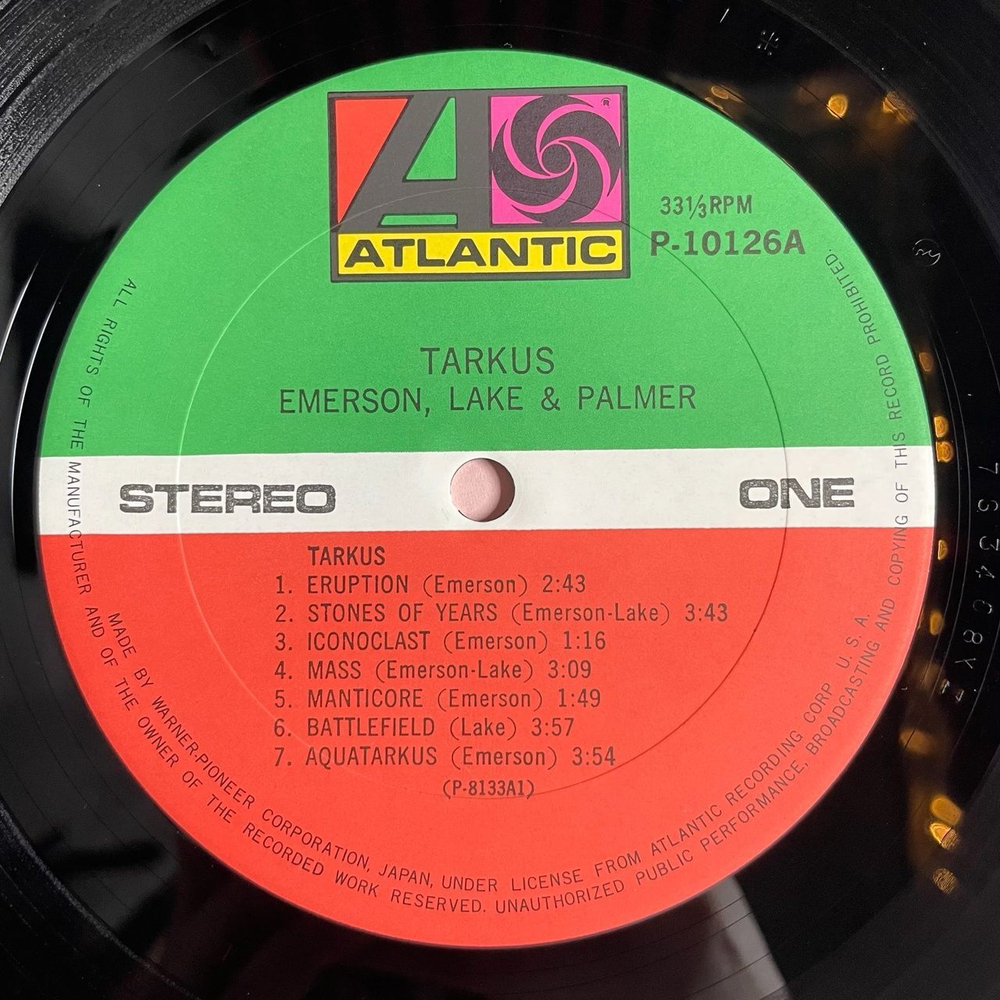 Винтажная виниловая пластинка LP Emerson, Lake and Palmer Tarkus (Japan 1976) (Obi) Eruption