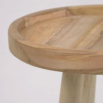 Приставной столик Glenda из массива тика Ø 35 см