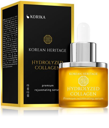 KORIKA Korean Heritage Hydrolyzed Collagen Premium Rejuvenating Serum - омолаживающая сыворотка для лица с гидролизованным коллагеном /  Rejuvenating Face Serum 30  ml  / GTIN 3760275386335
