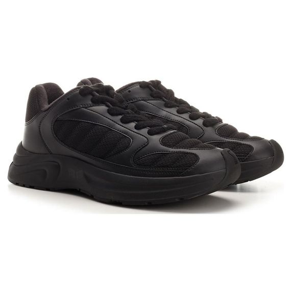 Amiparis Round Toe Lace-Up Low Top 'Black'