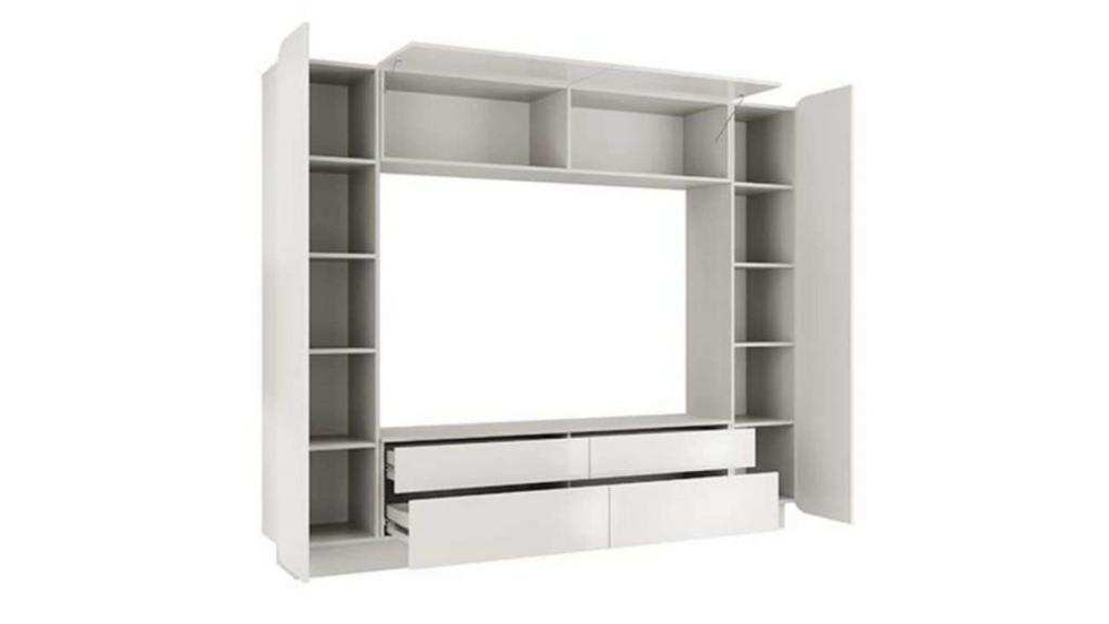 Стенка Лаванда-2 белый/белый глянец