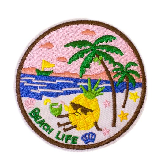 Нашивка термоаппликация на одежду и на рюкзак. Beach Life