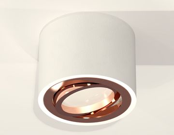 Комплект накладного поворотного светильника 1*MR16 GU5.3 XS7510005 SWH/PPG белый песок/золото розовое полированное (C7510, N7005)DIY System Complects Ambrella
