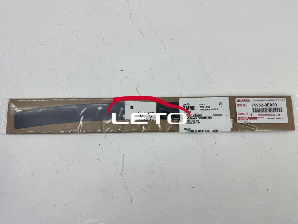 TAPE, BLACK OUT RR D75952-0E030 759520E030 TAPE, BLACK OUT RR D75952-0E030 759520E030