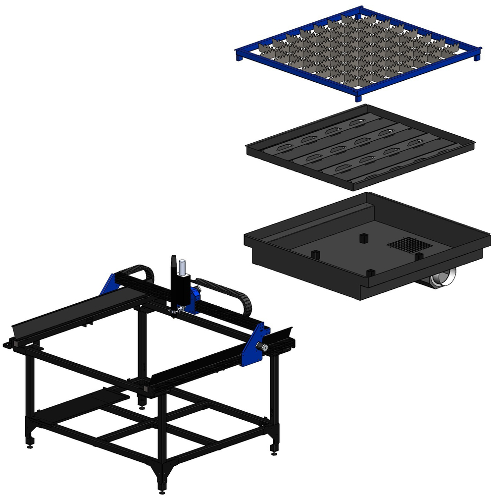 Вытяжной стол для станка плазменной резки HIT