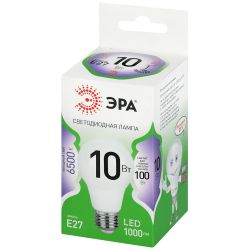 Лампа светодиодная ЭРА GREEN LINE LED A60-10W-865-E27 GL 10Вт груша холодный свет E27 | Лампы cветодиодные Груша (A)