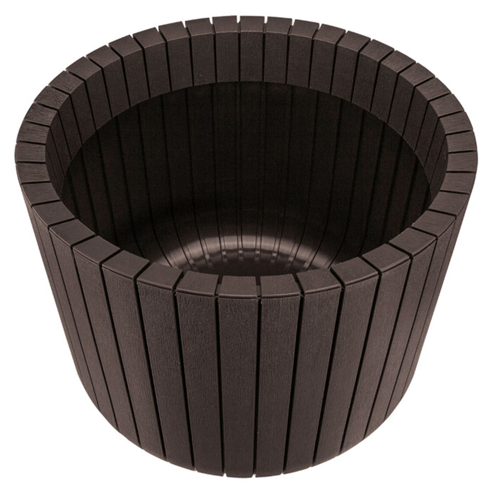 Кашпо Шато 29л d380мм h300мм, коричневый ротанг