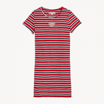 Платье трикотажное TOMMY HILFIGER Красный/Синий/Белый/Полоска/Термопринт: ТН Девочка