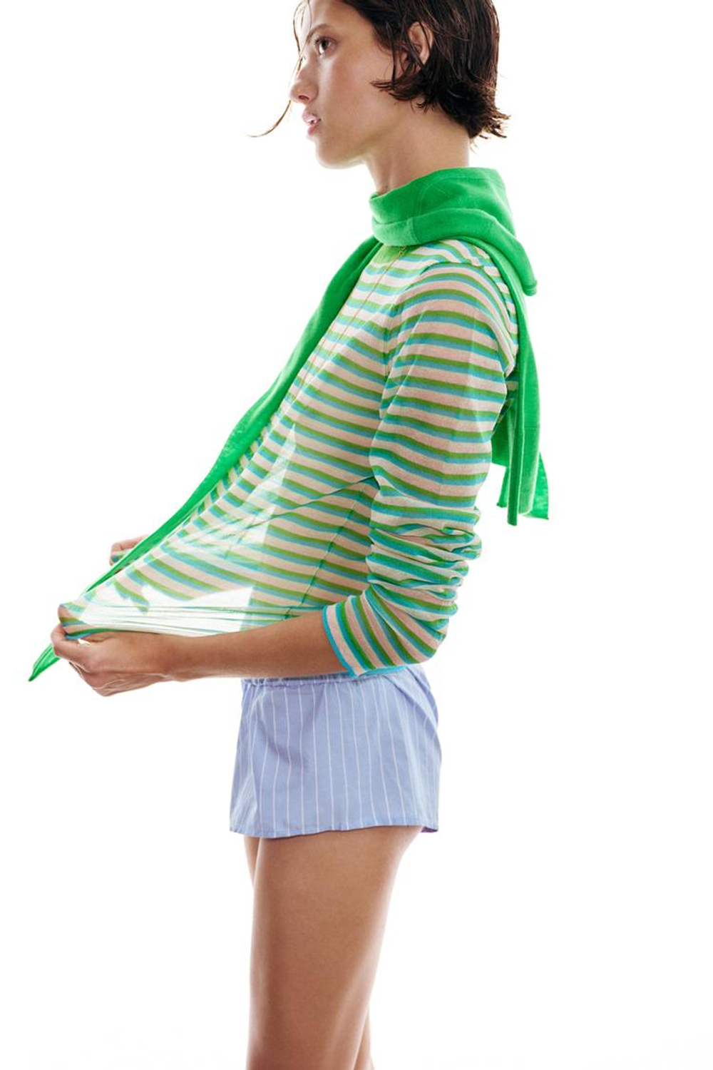 ZARA ТОНКИЙ ДЖЕМПЕР В ПОЛОСКУ, ПОЛОСКИ