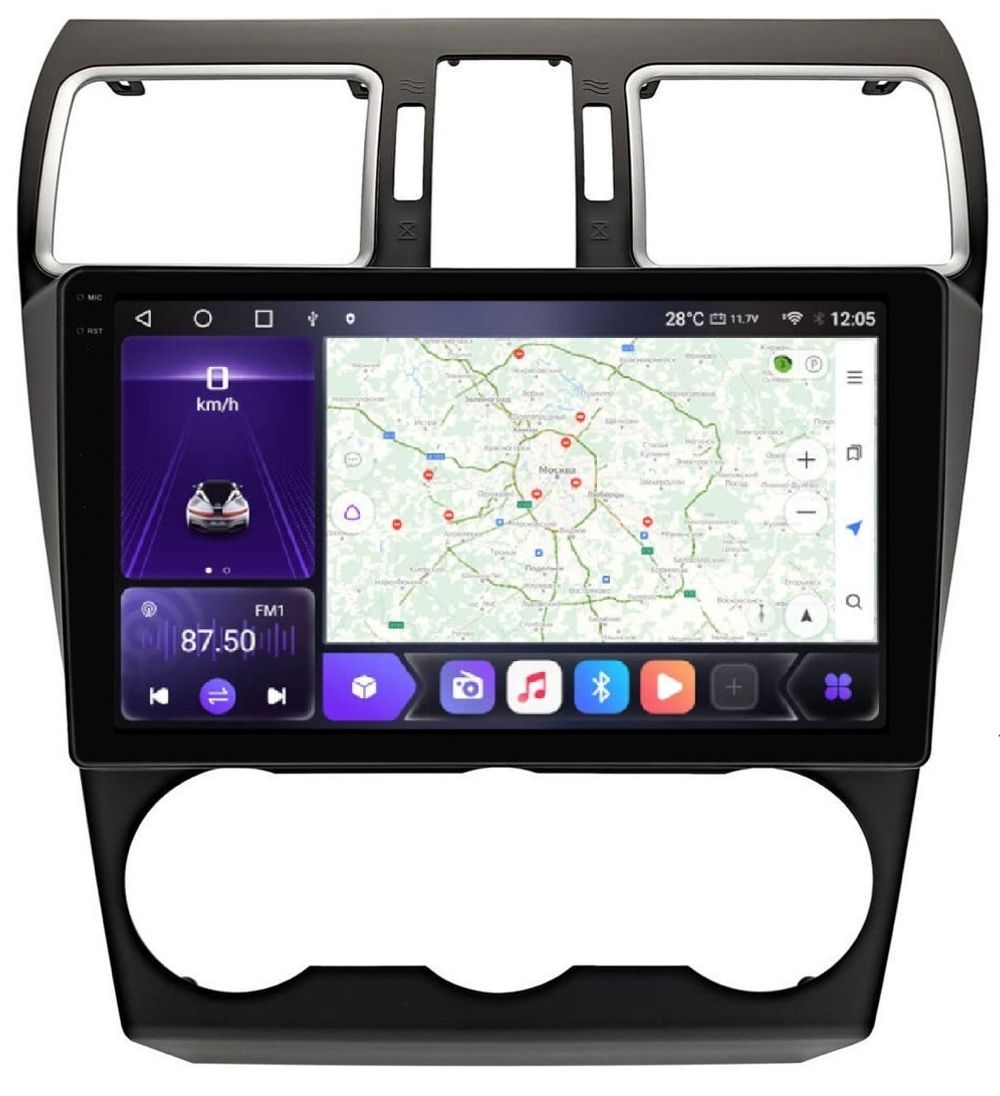 Магнитола для Subaru Forester, Impreza, XV 2015-2018 - Carmedia OL-9511-3 QLed+2K, Android 12, TS10, CarPlay, 4G SIM-слот