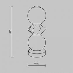Настольная лампа декоративная Maytoni Brosche MOD362TL-L10GR3K