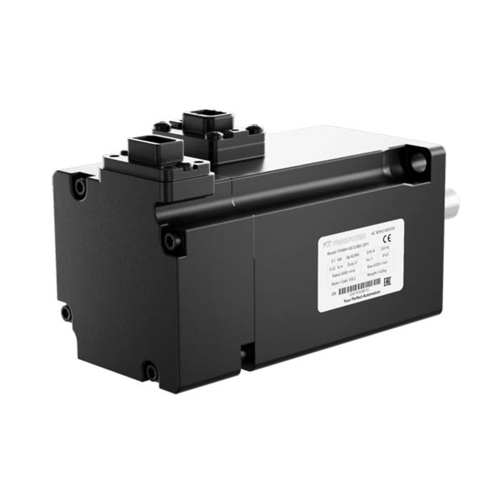 Серводвигатель Prompower PSM6H-40CS30BZ3-20P1, 100 Вт, 200В, 3000об/мин, 17 бит.