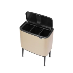 Brabantia Контейнер для мусора Bo Touch 3x11l для переработки металлического золота
