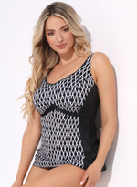 Купальник-танкини Caleidoscope: топ на широких бретелях и плавки (Размер: D/XXL) (Цвет: черный)