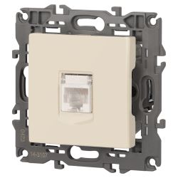 Розетка ЭРА Elegance 14-3107-02 информационная RJ45 IP20 слоновая кость | Эра Elegance