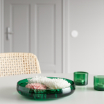 Миска IKEA BERAKNA (БЕРЭКНА), Темно-зеленый, Стекло, 26 см