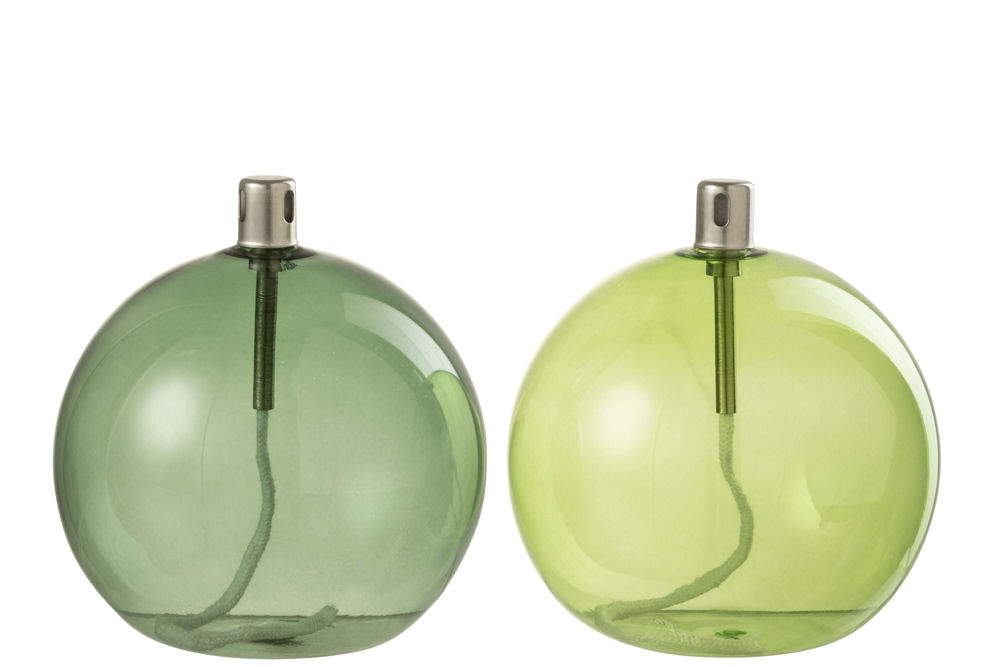 Масляная лампа  "Олива" шар большая, оливковая