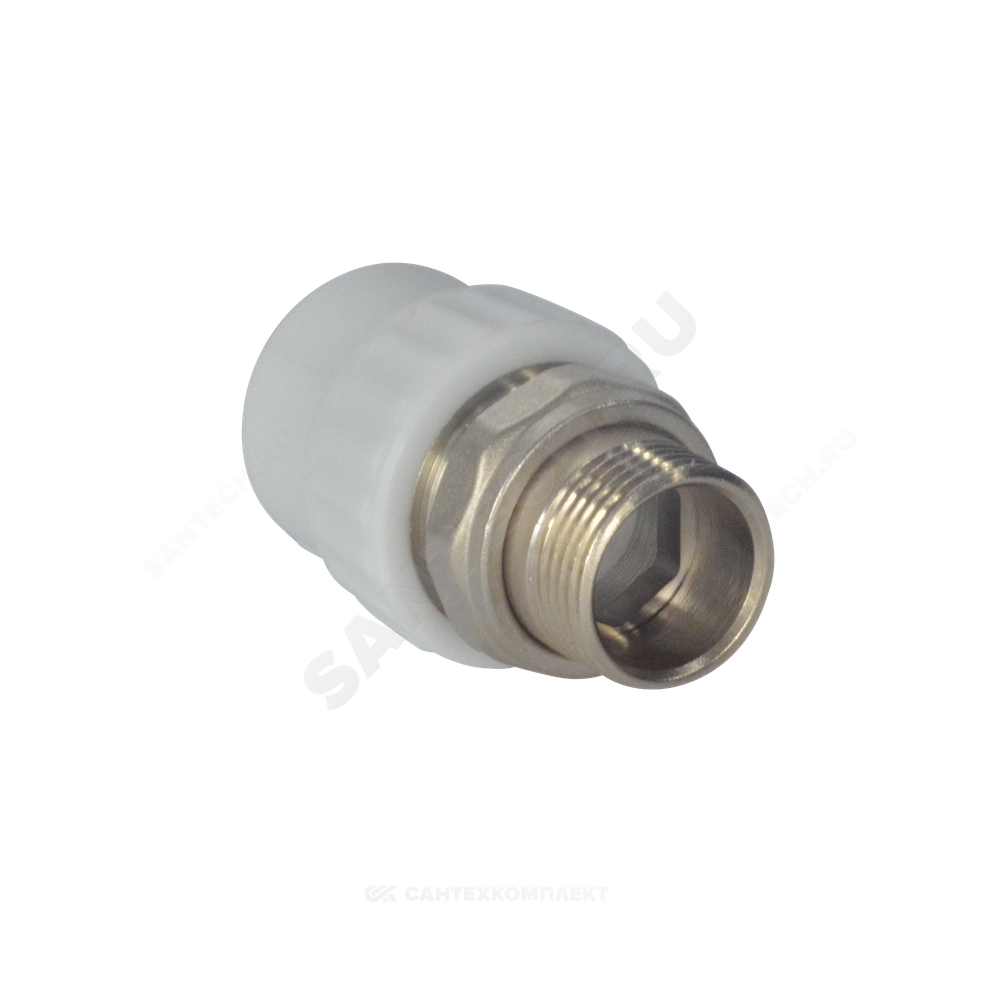 Муфта PP-R комбинированная разъемная белая Дн 25х1/2" НР для радиатора VALFEX 10159125