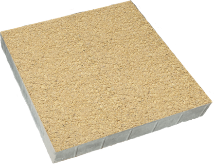 Тротуарная плитка КВАДРАТ 600х600 мм - Гранит Желтый