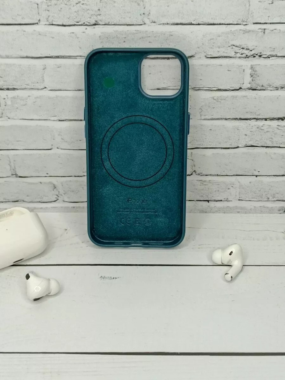 Кожаный чехол Leather Case iPhone 13, Indigo Blue ИНДИГО