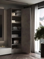 Шкаф Распашной Серый 101х220х52,5 SOHO Push to Move, полки