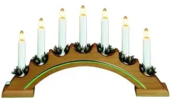 Рождественская горка-светильник ВЕРА, 7 LED свечей, коричневое дерево, высота 23 см., Svetlitsa (16-151-06)