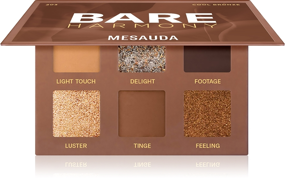 Mesauda Milano Bare Harmony - палитра теней для век, 6× 1 g