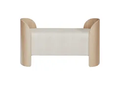 Банкетка Lagom 2 100 см (молочный, натуральный дуб)