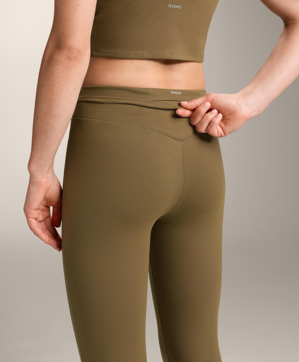 OYSHO Легинсы Evermove с высокой посадкой и длиной до щиколотки, оливково-зеленый