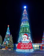 Уличная елка сегментная "Сибирская сосна" (леска) 17 м