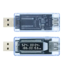 Тестер USB KEWEISI KWS-V20 измеритель напряжения, силы тока и ёмкости аккумулятора