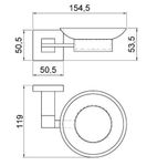 Мыльница стекло/нерж. сталь BARCELONA 16911.В глянцевый