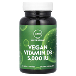 MRM Nutrition, веганский витамин D3, 125 мкг (5000 МЕ), 60 веганских капсул