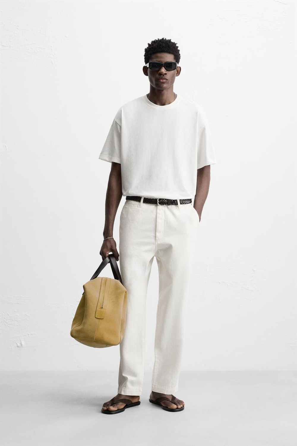 ZARA ФУТБОЛКА С НАДПИСЬЮ, БЕЛЫЙ