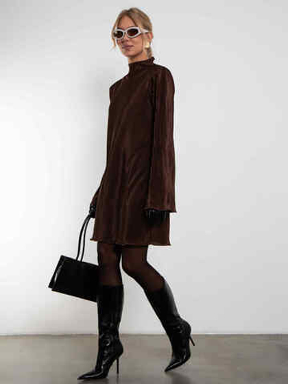 Платье Гофре (шоколадный)