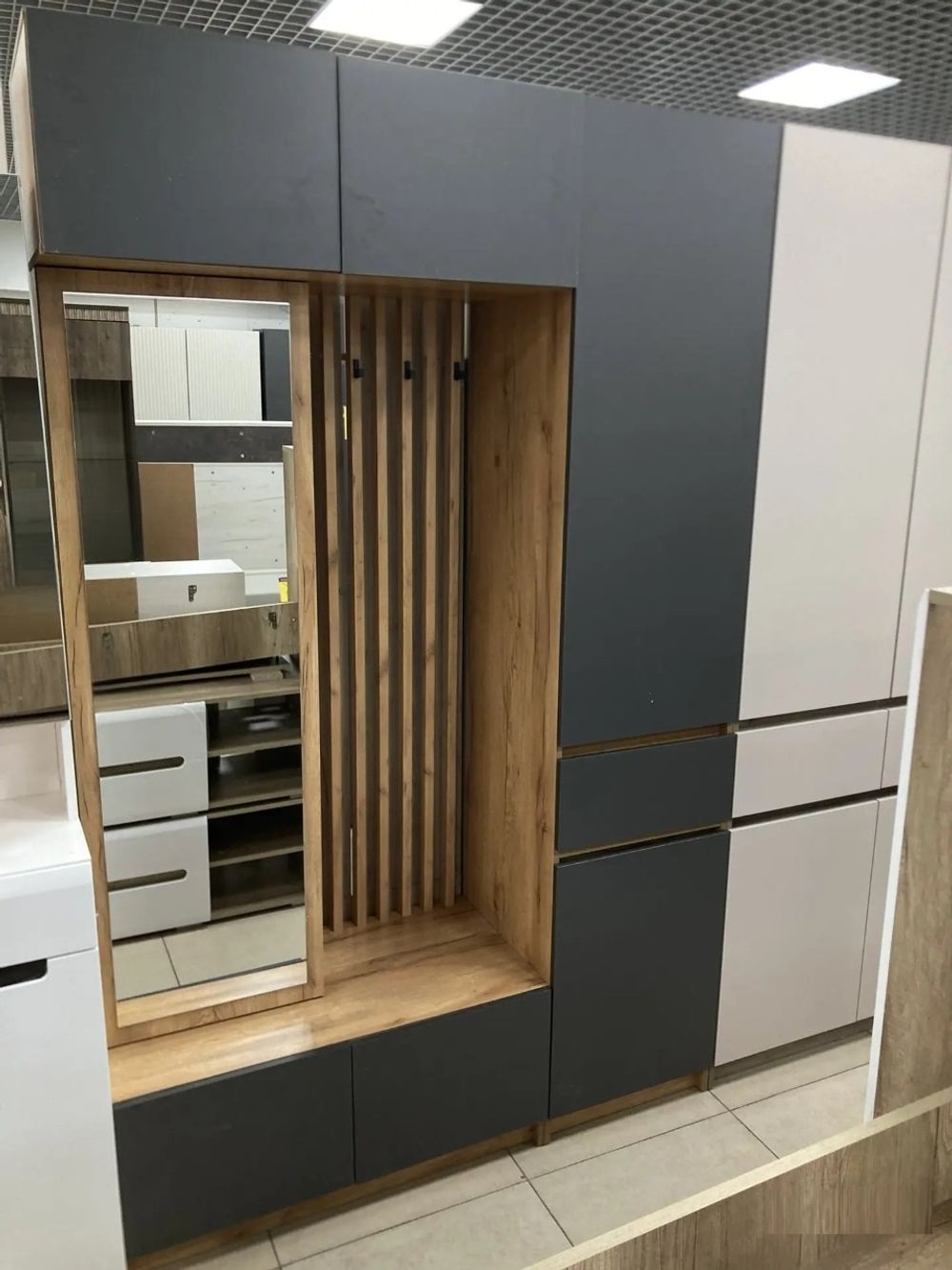 Прихожая Багира ПР-03 крафт/графит