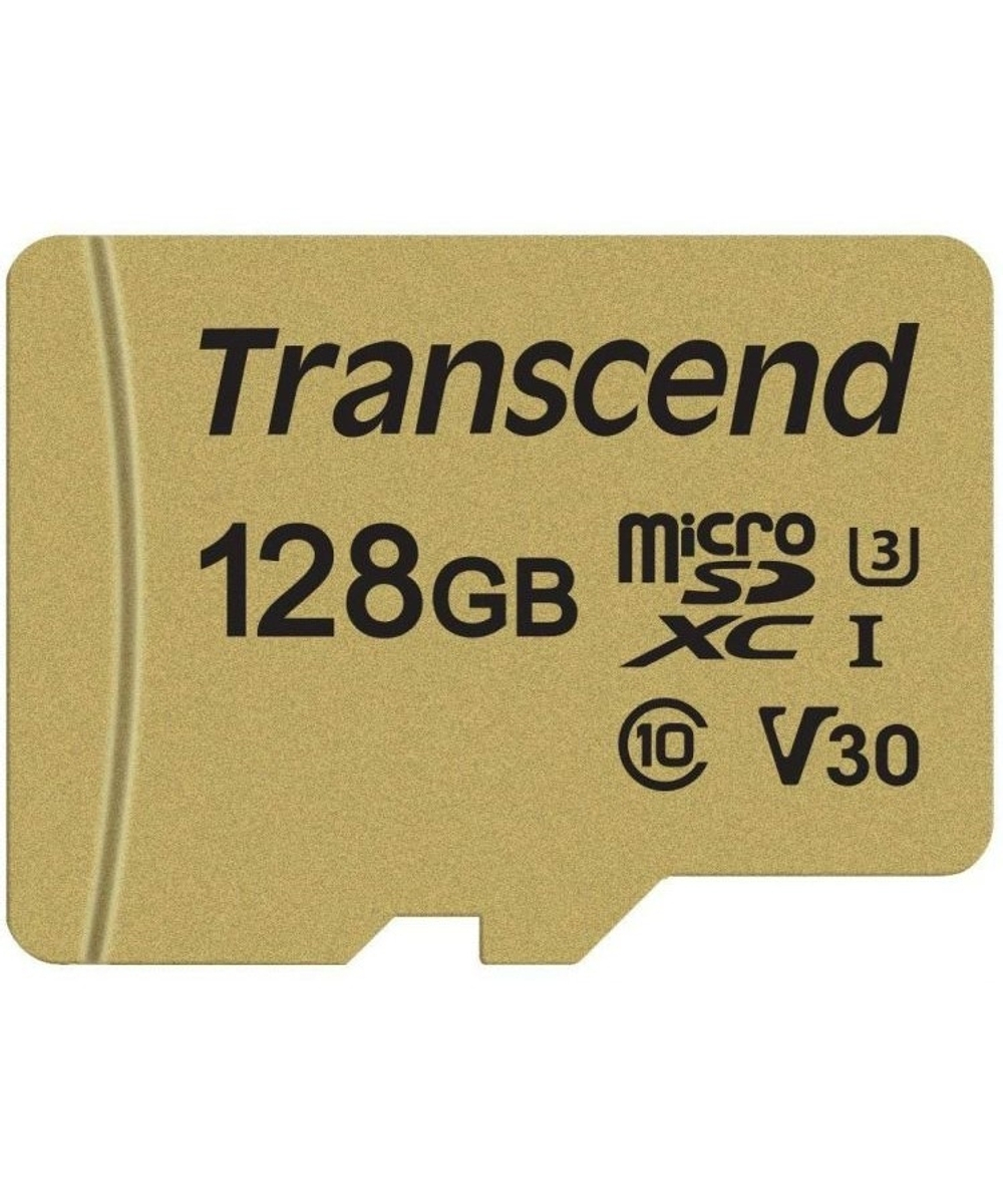 Карта памяти Micro SecureDigital 128Gb Transcend Class 10 TS128GUSD500S (MicroSDXC Class 10 UHS-I U3, SD adapter)