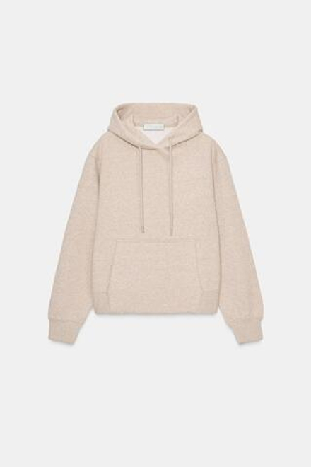 ZARA БАЗОВОЕ ХУДИ, БЕЖЕВЫЙ МЕЛАНЖ
