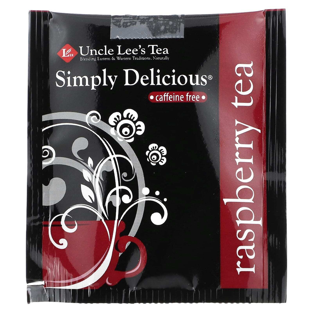 Uncle Lee's Tea, Simple Delicious, малиновый чай, без кофеина, 18 чайных пакетиков, 32,4 г (1,14 унции)