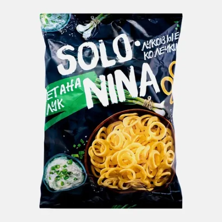 Луковые кольца Solo Nina со вкусом сметана и лук 90г