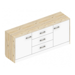 Милана Комод 3 ящика и 2 створки