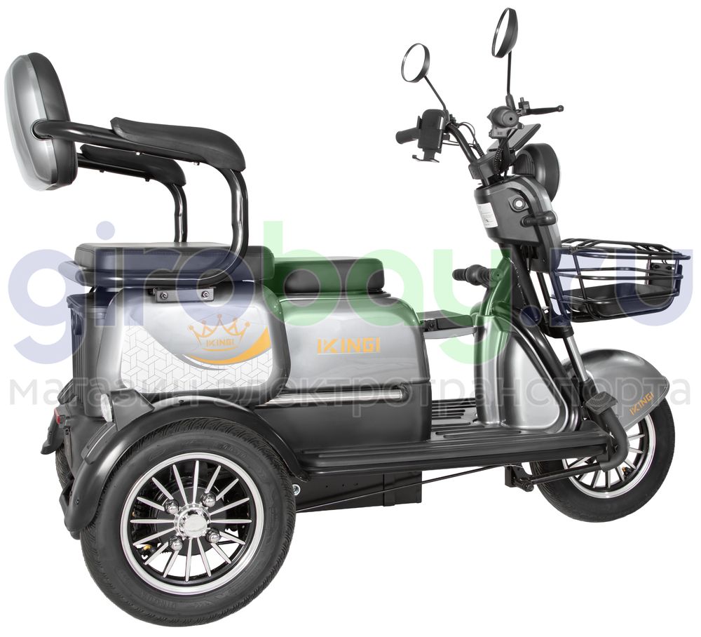 Электроскутер IKINGI SIBTRIKE 1000W (60V/25Ah) - Серый фото №10