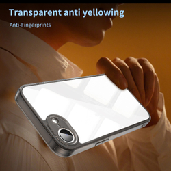 Чехол прозрачный для iPhone 16e, мягкие усиленные боковые рамки тонированные серые