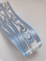 Бордюр для обоев бумажный 4 см окантовка лента голубой