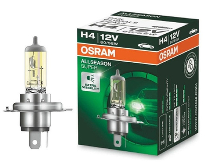 Автолампа 12V H4 60/55W Osram Allseason +30%