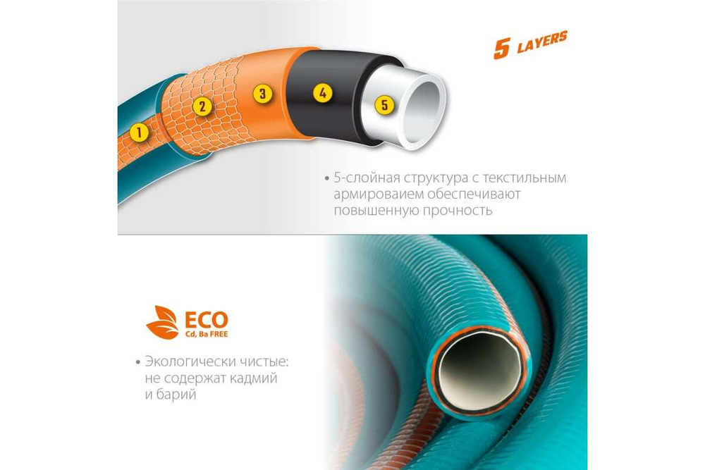 Поливочный пятислойный шланг GRINDA PROLine EXPERT 3/4", 50 м, 30 атм 429007-3/4-50