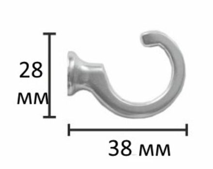 Крючок-держатель для штор Фистро Ост, цвет графит (2 шт)