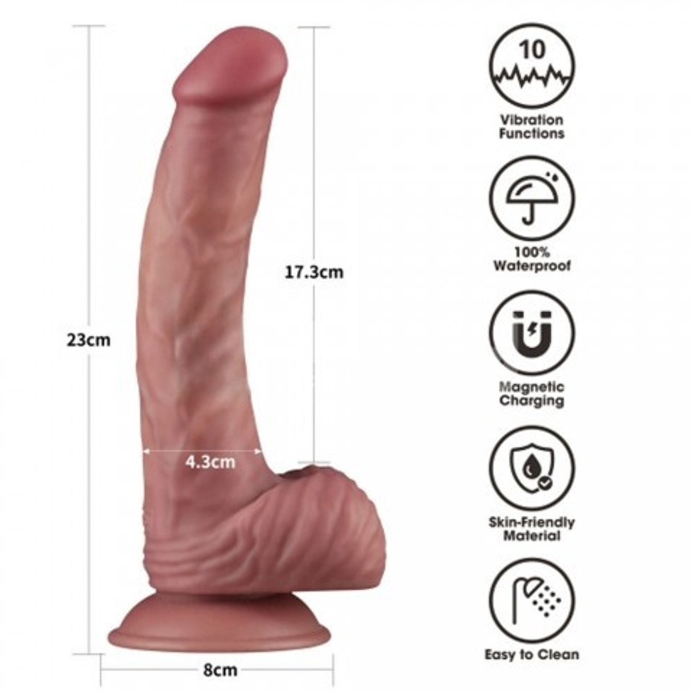 Вибратор реалистик Lovetoy Power Cock (17,3 * 4,3 см)