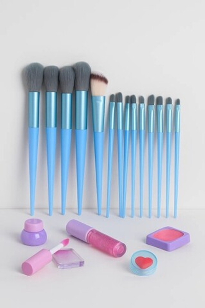 Набор кистей для макияжа "Magic 13", 13 кистей, blue